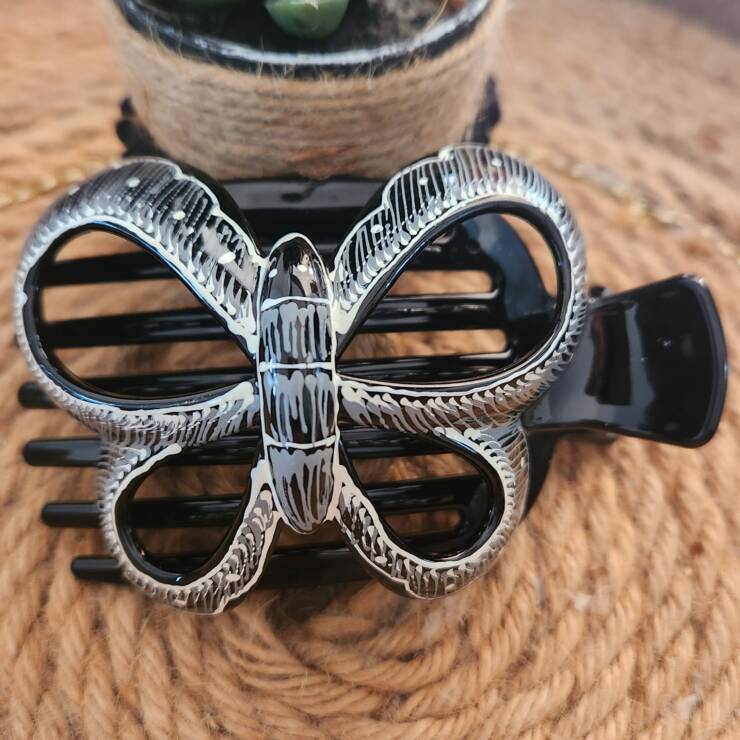 Pince à cheveux peinte à la main, un bel accessoire pour votre coiffure. Bon maintien pour tous cheveux