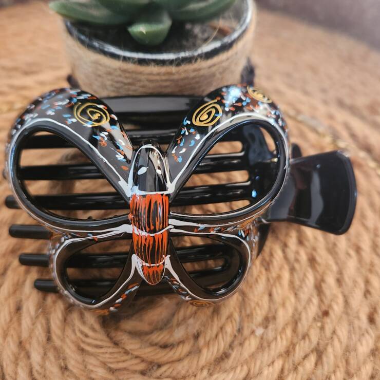 Pince à cheveux peinte à la main, un bel accessoire pour votre coiffure. Bon maintien pour tous cheveux