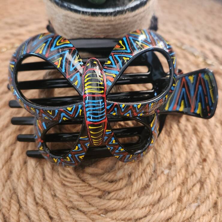 Pince à cheveux peinte à la main, un bel accessoire pour votre coiffure. Bon maintien pour tous cheveux