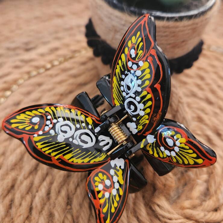 Pince à cheveux peinte à la main, un bel accessoire pour votre coiffure. Bon maintien pour cheveux fins, épais, court et long