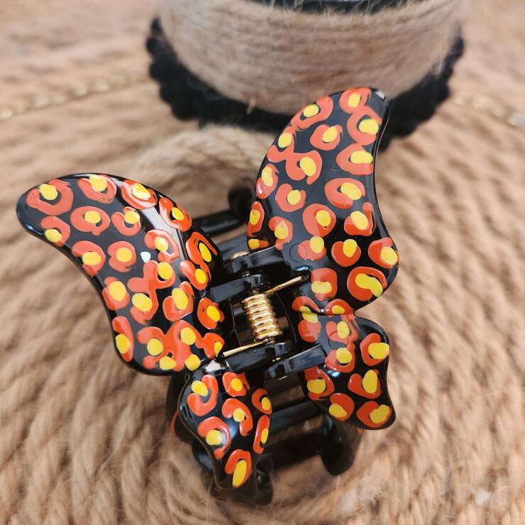 Pince à cheveux peinte à la main, un bel accessoire pour votre coiffure. Bon maintien pour cheveux fins, épais, court et long