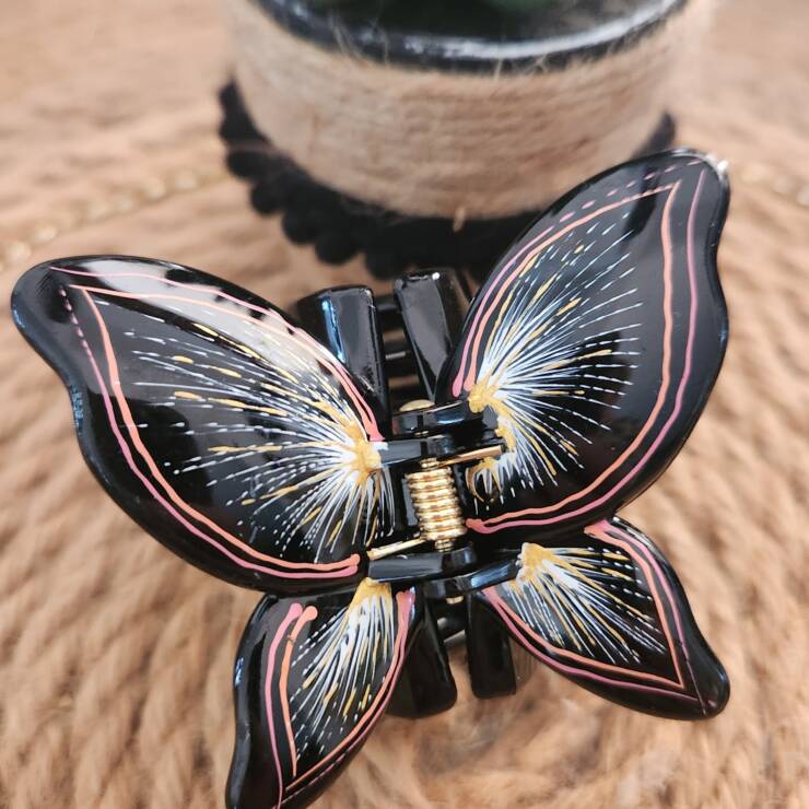 Pince à cheveux peinte à la main, un bel accessoire pour votre coiffure. Bon maintien pour cheveux fins, épais, court et long