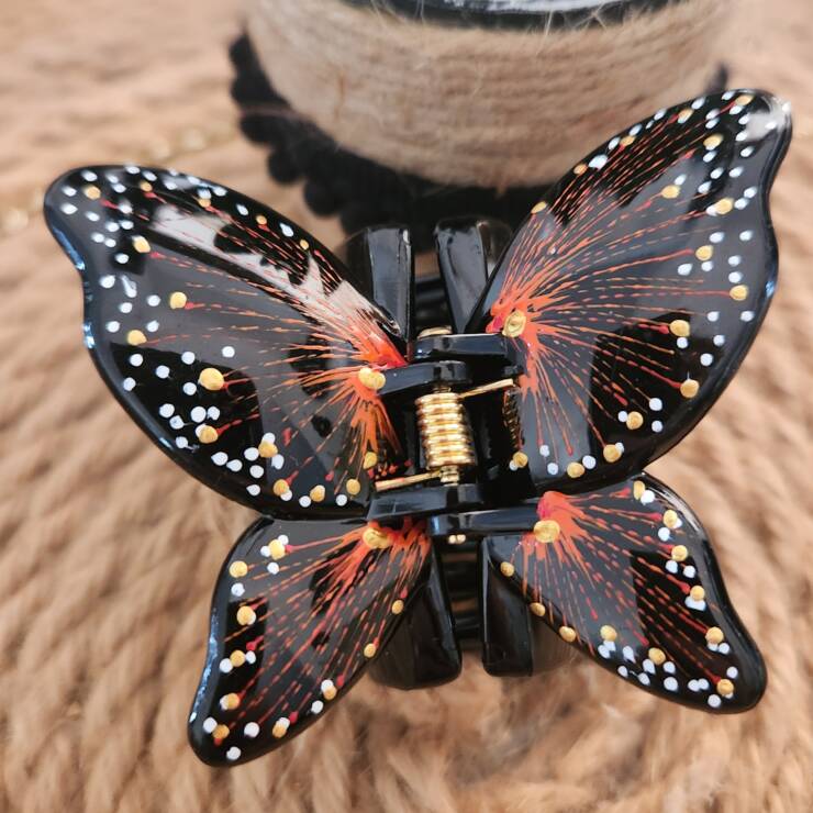 Pince à cheveux peinte à la main, un bel accessoire pour votre coiffure. Bon maintien pour cheveux fins, épais, court et long