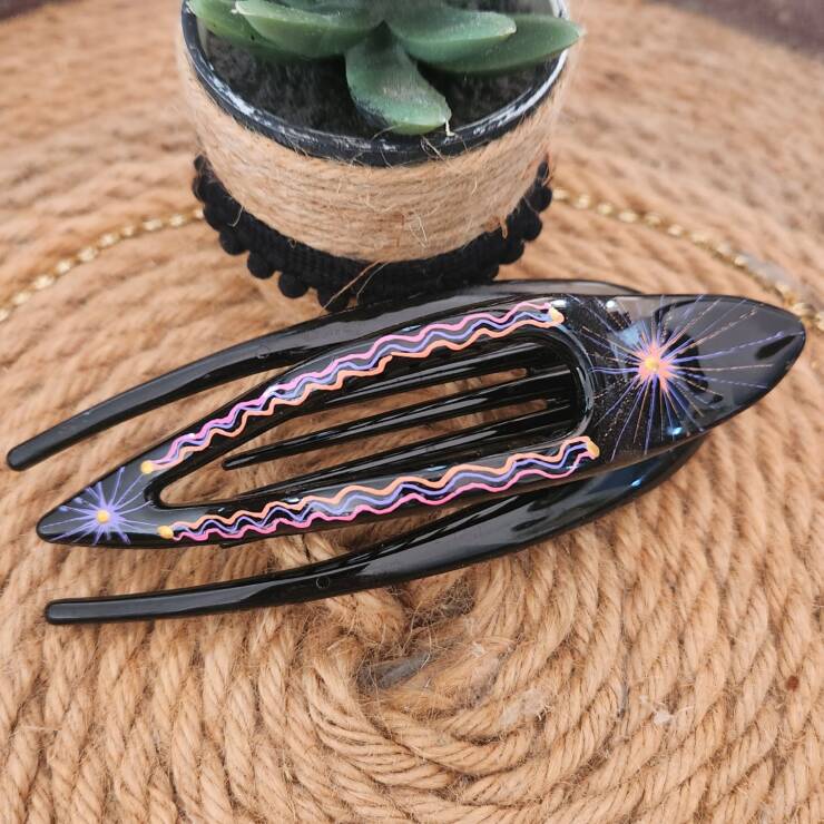 Bon maintien pour cheveux long et mi-long, s'adapte aussi pour cheveux épais